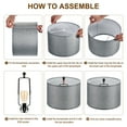 thumbnail image 5 of 2Set Drum Lamp Shades for Table Lamps, 13"x13"x10" Linen Lampshade Easy Assembly Lamp Shade for Table Lamps Floor Lamps Bedside, Gray Brown, 5 of 7