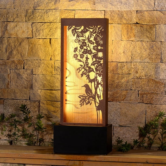 3-Layer Icebird Scenery Fountain with LED Lighting