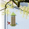 thumbnail image 4 of Comedero Para Pájaros Salvajes Colgante, Alimentador De Semillas, Práctico Y Duradero Para Jardín, Balcón, Ventana, Techo Hexagonal, Alimentador De Pájaros De Hierro Forjado Retro Yuarrent PT002184-00, 4 of 6