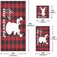 thumbnail image 2 of Coolnut 3 PCS Towel Christmas Reindeer Cotton Bath Towel Set (1 Bath Towel, 1 Hand Towel, 1 Washcloth) for Bathroom, Super Soft and Quick Dry Towels, 2 of 6