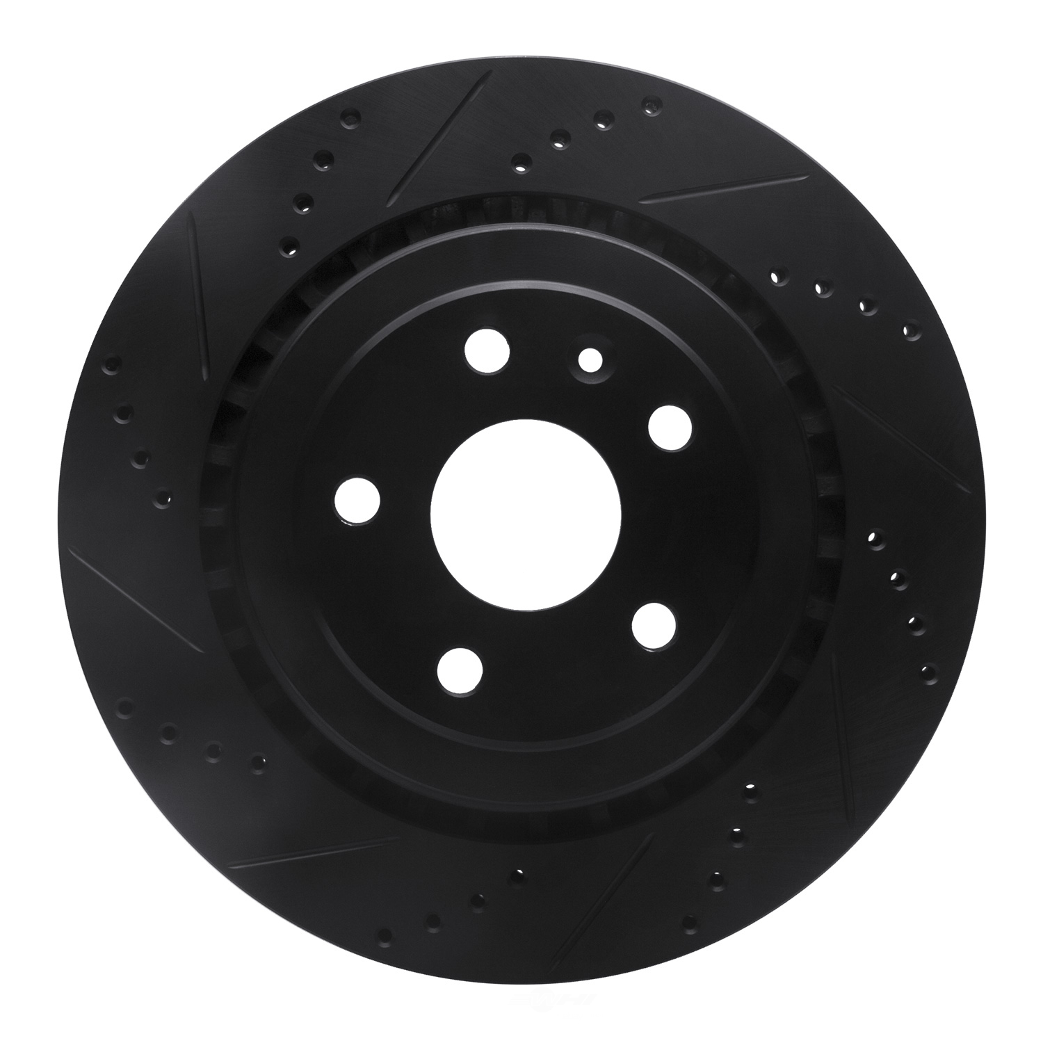 Dynamic Friction Company 633-47074L DFC Brake Rotor - Drilled And Slotted - Black