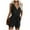 01#Black, variant on Women's Casual Summer V-Neck Sleeveless Jumpsuit, Button Closure, Belted Romper Shorts