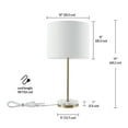 thumbnail image 3 of Globe Electric Versailles 19" Soft Gold Table Lamp with Faux Marble Accent, 67044, 3 of 3