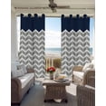 thumbnail image 4 of Blackout Curtains for Bedroom, Gray Geometric Black Room Darkening Window Drapes for Living Room, Modern Abstract Art Striped Thermal Insulated Grommet Curtains, 42x84 inch, 2 Panels, 4 of 9