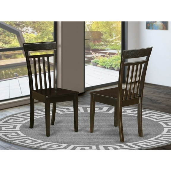 Modern Slat Back Dining Chair - Solid Wood Seat - Comfortable Kitchen Accent Chair - HomeStock Elegance