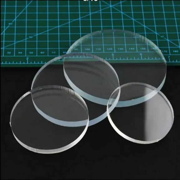 SOPOTUTU Black Plastic Sheets and Transparent Acrylic Circles for Painting, Art Craft Supplies