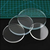 SOPOTUTU Black Plastic Sheets and Transparent Acrylic Circles for Painting, Art Craft Supplies
