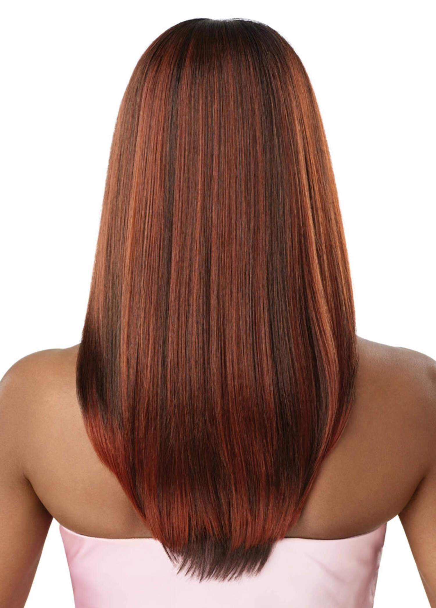 Outre Airtied Glueless Human Hair Blend 13x6 HD Lace Front Wig - HHB-SLEEK YAKI 20" - 100% Fully Hand-Tied