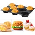 thumbnail image 1 of Moule à Pain Plateau à Pain Moule à Pain en Silicone Hamburger Forme de Pain Antiadhésif 8 Pains Rouleau Rond Moule Perforé Moule à Pain Rond Moules à Pain Tapis Moule à Pain Noir, 1 of 7