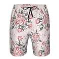 thumbnail image 3 of Goofa Rose Flowers Printed Mens Swim Trunks Summer Quick Dry Short Beach Swimwear Bathing Suits-3X-Large, 3 of 9