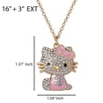 thumbnail image 6 of Sanrio Hello Kitty Crystal Pendant Necklace - Gold-Tone with Colorful Enamel Accents, 6 of 8