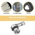 thumbnail image 3 of Unique Bargains Pair Silver Tone Aluminum Alloy 90 Degree Universal Motorcycle Vacuum Tire Valve Stems Caps 11.3mm, 3 of 6