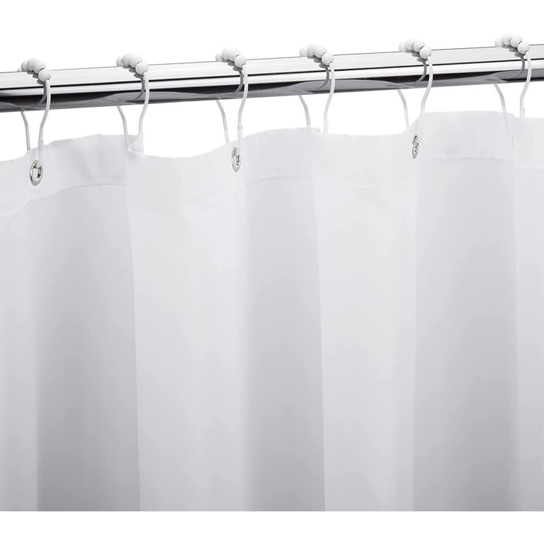 Shower Curtain Rings, Decorative Shower Curtain Hooks Rust-Resistant  Stainless Steel Shower Curtain Hooks Rings for Bathroom Shower Rod-Set of  12, Polished White 