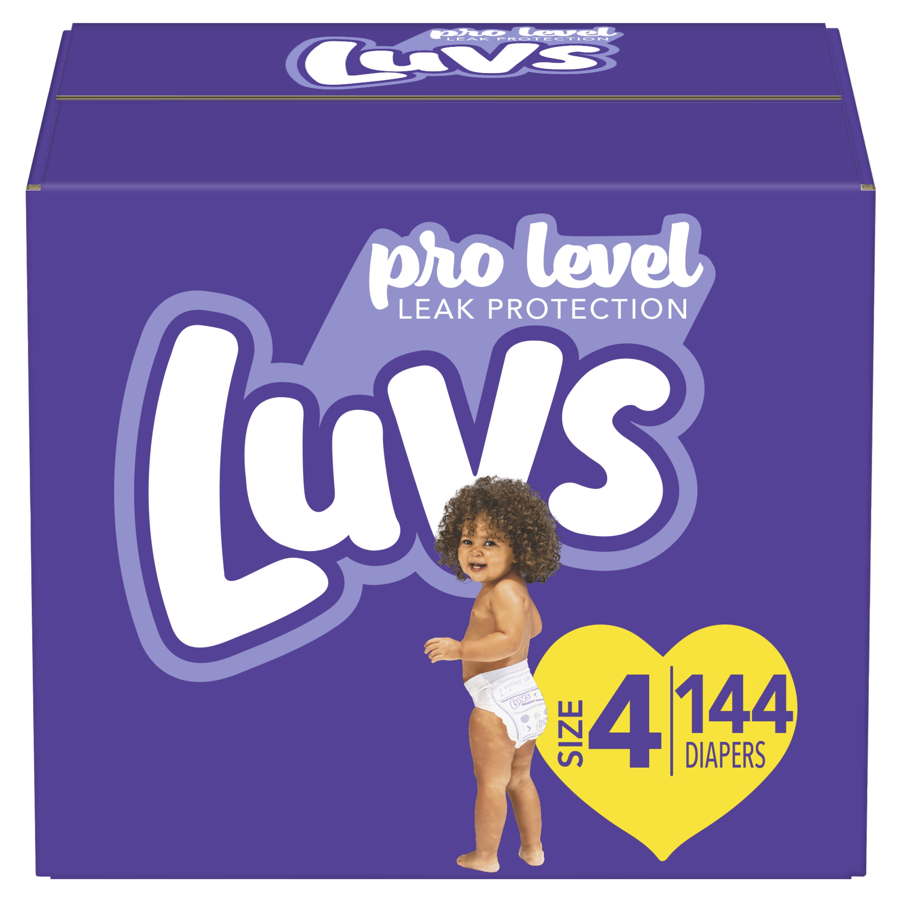Luvs Pro Level Leak Protection Diapers Size 4 144 Count
