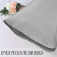 thumbnail image 5 of Unique Bargains Silky Satin Pillow Cases Covers Set of 2 Gray Standard, 5 of 8