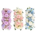 thumbnail image 2 of Luxury Artificial Flower Row Wedding Arch Decoration Party Background Road Lead Flower Rose Peony Hydrangea Wall (purple), 2 of 7
