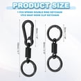 thumbnail image 2 of Keychain Clips with O Rings, Quick Release Key Chain Rings Spring Double Ring Holder, 2 of 5