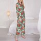 thumbnail image 3 of Fotbe Rose Flowers Conjunto de Pijama de Manga Larga para Mujer con Estampado, Ropa de Dormir de 2 Piezas, Conjunto de Casa Suave y Cómodo con Bolsillos-Large, 3 of 7
