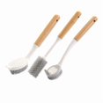 thumbnail image 5 of Dish Brush with Bamboo Handle Dish Scrubber Pan Brush, Dishwashing and Cleaning Double Head Pan Brus, 5 of 5