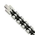 thumbnail image 3 of Primal Steel Stainless Steel Brushed and Polished Black IP-plated 8.25 Inch ID Bracelet, 3 of 8