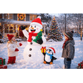 thumbnail image 4 of Firstness 6ft Christmas Inflatable, Snowmen Penguin Inflatable with LED Lights for Christmas Holiday Outdoor Yard Decorations, 4 of 4