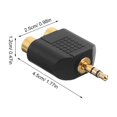 thumbnail image 2 of TABLETREANDS 2Ud Adaptador Splitter Auxiliar Trs 3.5mm A Doble Av Con Metálico Para Señal Estable, 2 of 7