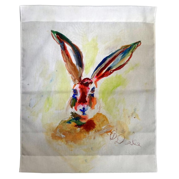 Betsy Drake Interiors Jack Rabbit Outdoor Wall Hanging 24x30