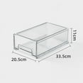 thumbnail image 4 of Plastic Stackable Kitchen Storage Organizer Bin Containers with Front Pull Drawer for Cabinet Pantry Fridge Freezer Shelf Refrigerator Organizer, 4 of 4