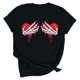 thumbnail image 1 of Tops de impresión de manga corta de ocio de cuello redondo de verano de moda para mujer Fridja  zx1789, 1 of 6