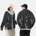 thumbnail image 2 of KLL Stylish Avian Gathering Print Men's Women’s UPF 50+ Sun Protection Outdoor Hoodie Jacket Long Sleeve Fishing Hiking Performance Shirt- X-Large, 2 of 5