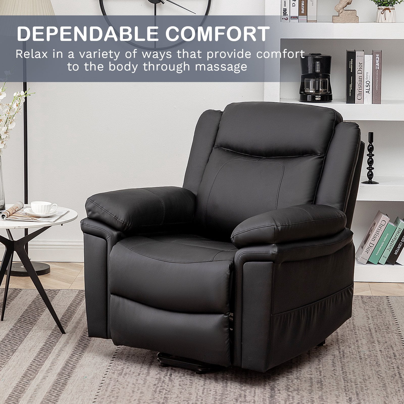 Yoleny PU Leather Electric Power Lift Recliner Chair with Massage for