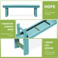 thumbnail image 4 of SERWALL Outdoor Bench Set of 2, HDPE Backless Patio Bench, Weather-Resistant Garden Bench for Porch, Yard & Backyard, Aruba, 4 of 10