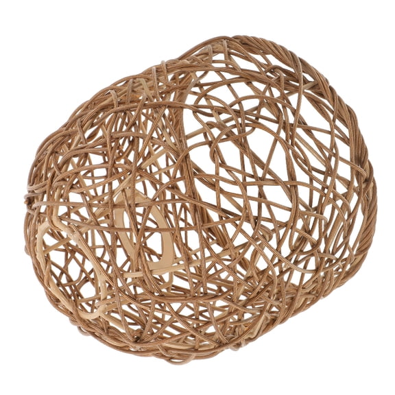 HOMEMAXS Farmhouse Kitchen Pendant Lampshade Boho Rattan Lampshade Woven Light Shade Plastic Lamp Shade Cover Small Hanging Lamp Shade Replacement