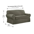 thumbnail image 3 of Mainstays Pixel 2-Piece Stretch Loveseat Slipcover, Olive, 3 of 8