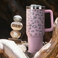 thumbnail image 6 of Baiheyi 40 oz Stainless Steel Insulated Travel Mug with Handle, Pink Leopard, 6 of 6