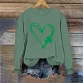thumbnail image 6 of St. Patrick's Day Sweatshirts Women Crewneck Lightweight Long Sleeve Pullover Holiday Printed Green Festive Tops (L, Green 04), 6 of 6