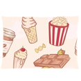 thumbnail image 1 of BSDHOME Fastfood Sweets Delicious Hand Drawn Pattern Pillow Cases 20x30 inches Two Sides Print, 1 of 1