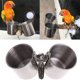 thumbnail image 5 of Soporte de acero inoxidable para comedero de loros - Multifuncional, fácil de instalar, estable e higiénico para comida/agua de pájaros, 5 of 5