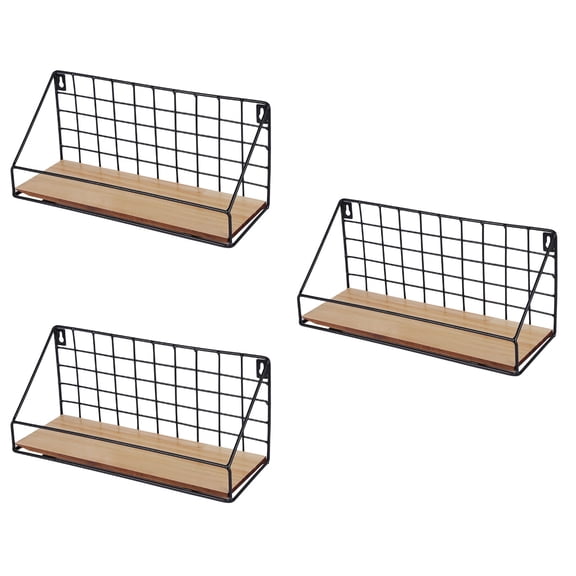 RENACLIPY Black Wall Storage Shelf Set of 3, Stylish and Practical Decorative Shelves for Home Organization and Display