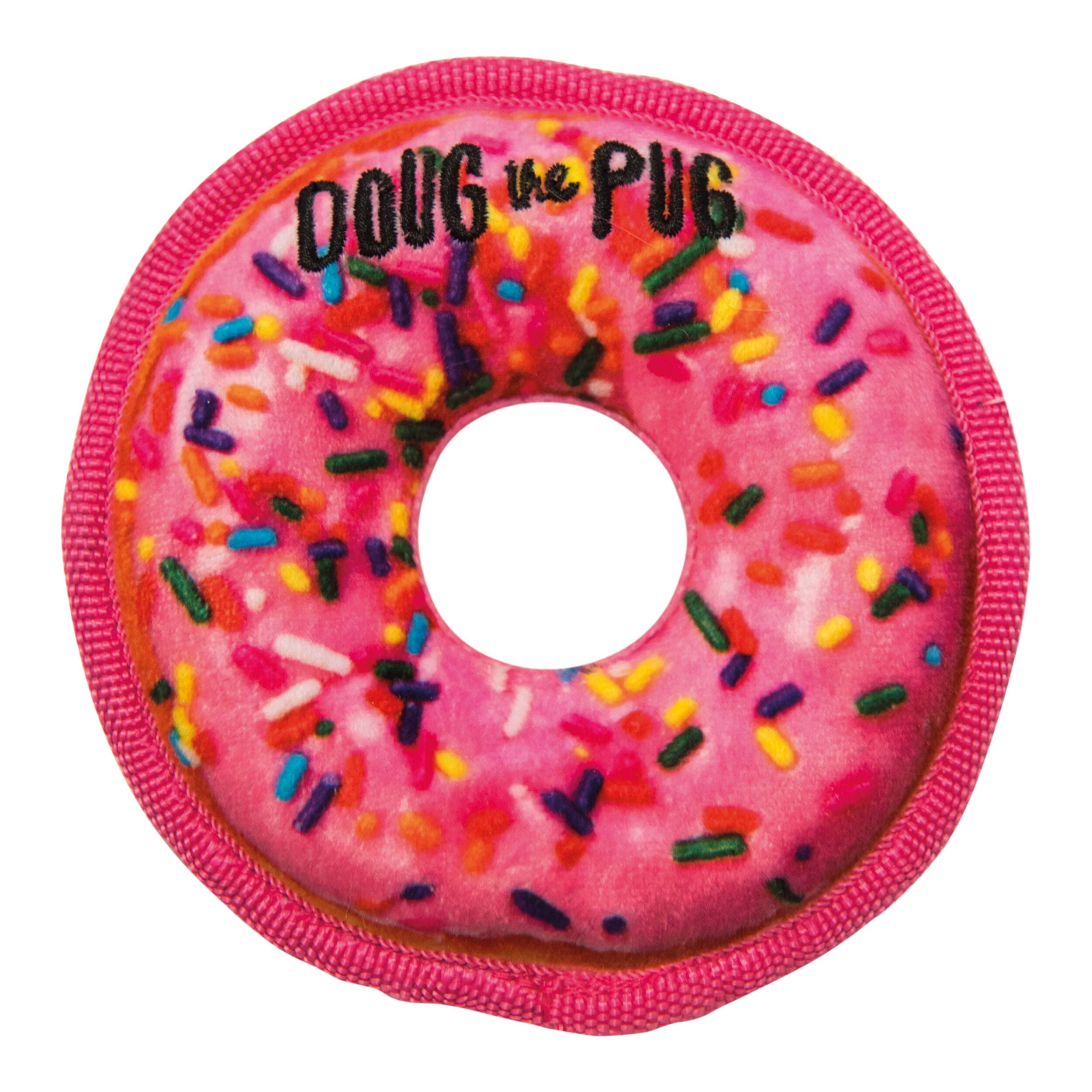 Doug The Pug Incrediplush Donut Pink Dog Toy, Extra Small