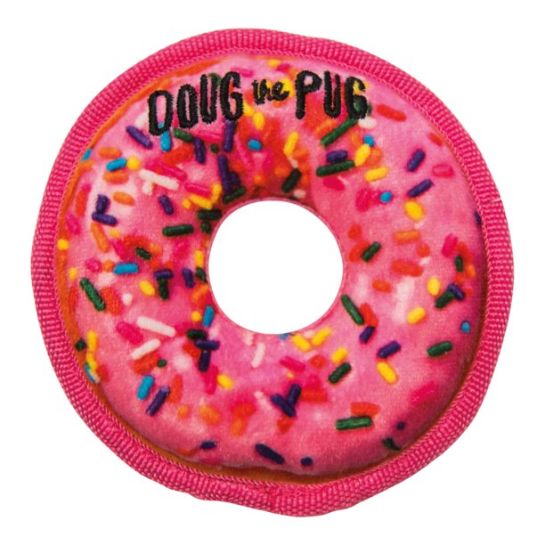 Doug The Pug Incrediplush Donut Pink Dog Toy, Extra Small