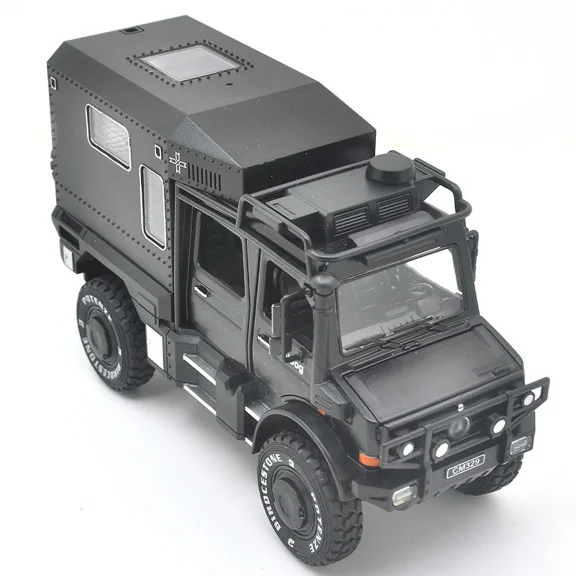 1: 32 Mercedes Benz Unimog Die Cast Metal Alloy Model Car Sound and Lighting Pullback Series Children's Toy Gifts