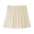 thumbnail image 3 of Women's Plaid Pleated A Line Mini Skirt High Waist Side Zipper - XS-XXL, 3 of 3
