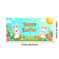 thumbnail image 5 of LUUFILx Happy Easter Backdrop with Bunnies Easter Egg Photography Decorations Garden Party Supplies Background Banner Spring Decor, 5 of 7