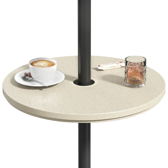 Chiccushion 2Pcs Outdoor Adjustable Umbrella Table, 14.8'' Portable Round Umbrella Table Tray with 1.6 inch Umbrella Hole