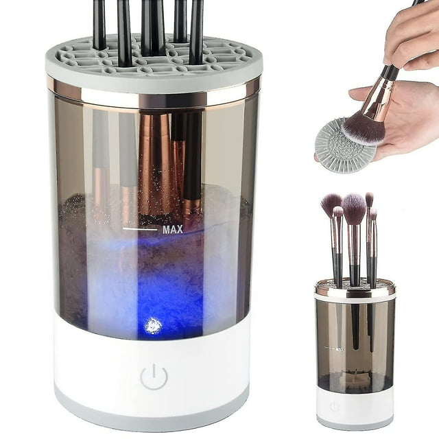 Limpiador eléctrico de brochas de maquillaje, máquina limpiadora de brochas de maquillaje, limpiador automático de brochas cosméticas, herramientas para brochas de maquillaje, regalo para mu