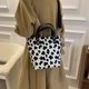 thumbnail image 5 of Bolsa Bolsos de mano con estampado de animales de piel de felpa para mujer, bolsos cruzados con cremallera de invierno (vaca) JShteea Para Estrenar, 5 of 9