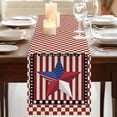 thumbnail image 3 of Table Runners 48 Inches Long Dress Scarves, Independence Day Farmhouse Kitchen/Dining Table Runner, Short Coffee Tablerunners, U.S Flag Stars Red White Striped 13x48 Inch, 3 of 9
