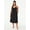 Black Soot Solid, variant on Women’s Cotton Blend Pleated Neck Sleeveless Midi Nightgown, Sizes S to 5X