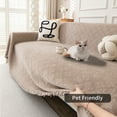 thumbnail image 4 of Smuge Sofa Cover, Sofa Slipcovers Couch Covers Protector 3 Cushion Throw Sofa Towel for L Shaped Couch Suitable for All Seasons (71"x 118", Light Coffee), 4 of 10